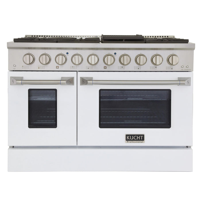 Kucht 481 48" Pro Class Gas Range in White