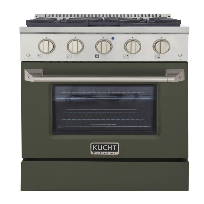 Kucht Professional KNG301 LP Series 30-Inch 4.2 Cu. Ft. Colored Pro-Style Propane Gas Ranges