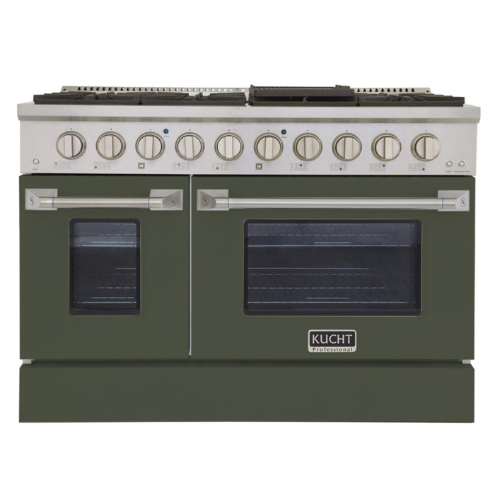 Kucht 481 48" Pro Class Gas Range in Olive Green