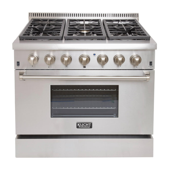 Kucht 366F LP 36” Pro Class Dual Fuel Stove in Stainless Steel