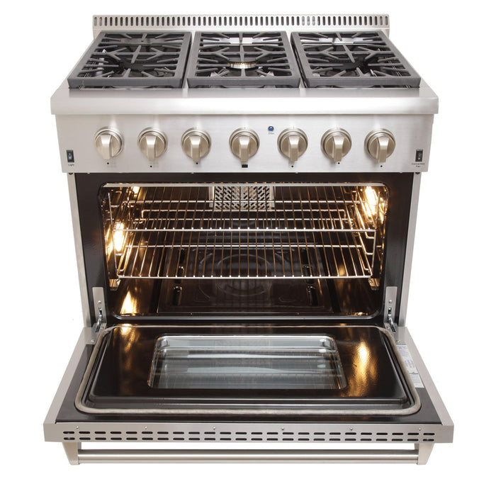 Kucht 366F LP 36” Pro Class Dual Fuel Stove in Stainless Steel