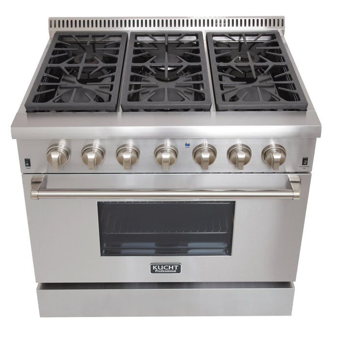 Kucht 366F LP 36” Pro Class Dual Fuel Stove in Stainless Steel