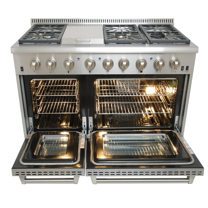 Kucht 486F LP 48” Pro Class Dual Fuel Stove in Stainless Steel