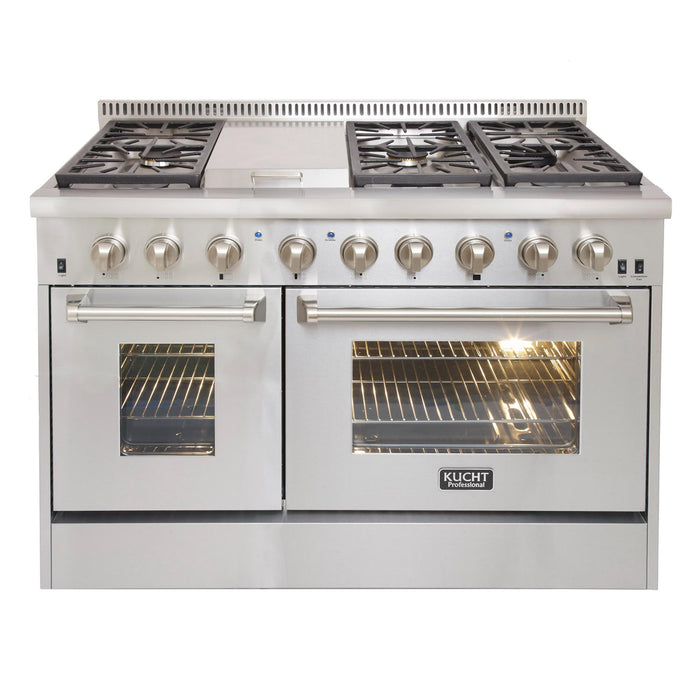 Kucht 486F LP 48” Pro Class Dual Fuel Stove in Stainless Steel
