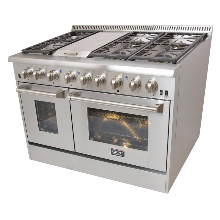 Kucht 486F LP 48” Pro Class Dual Fuel Stove in Stainless Steel