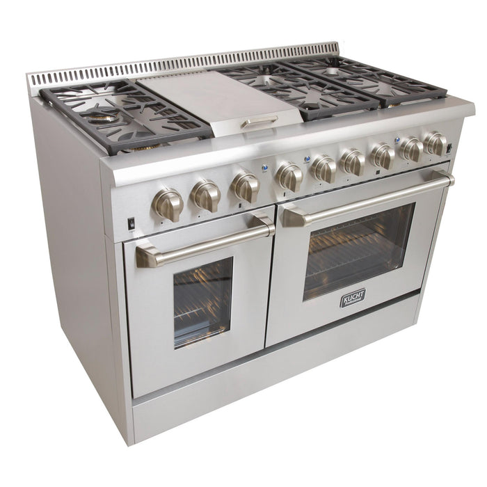 Kucht 486F LP 48” Pro Class Dual Fuel Stove in Stainless Steel