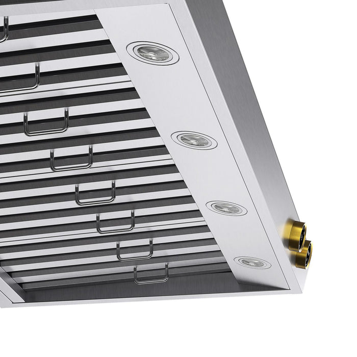 Kucht KRH480-GL Under Cabinet Range Hood in Dark Titanium Stainless Steel