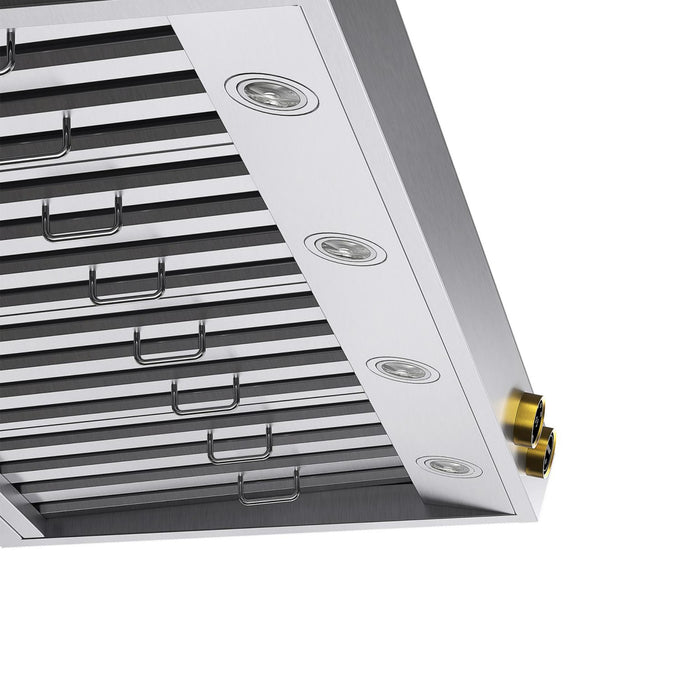 Kucht KRH600-GL-C Wall Mount Range Hood in Stainless Steel