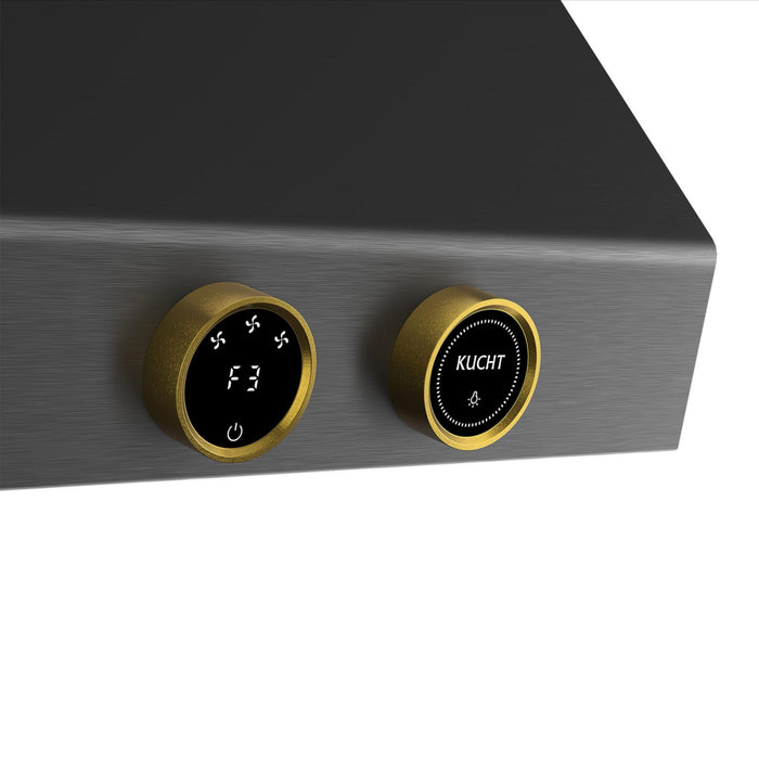 Kucht KRHG480-GLL Under Cabinet Range Hood in Dark Titanium Stainless Steel