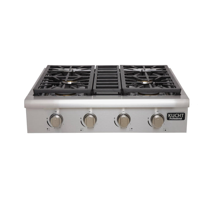 Kucht KRT 301GU Lp Pro Class Gas Range Top in Stainless Steel