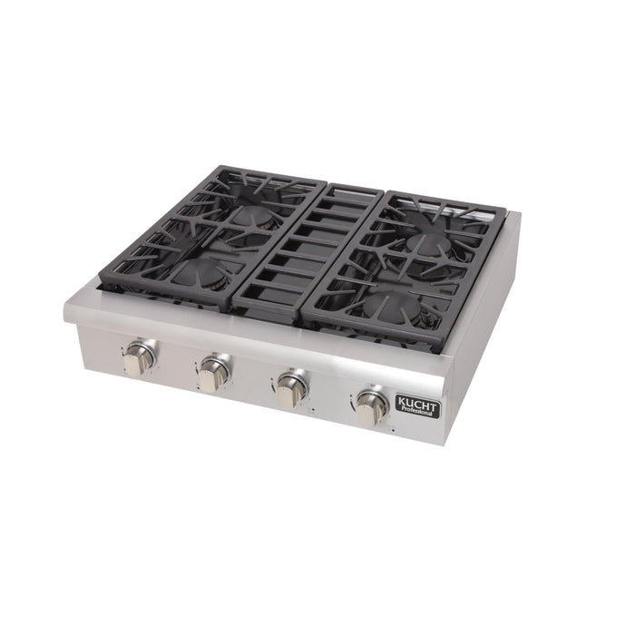 Kucht KRT 301GU Lp Pro Class Gas Range Top in Stainless Steel