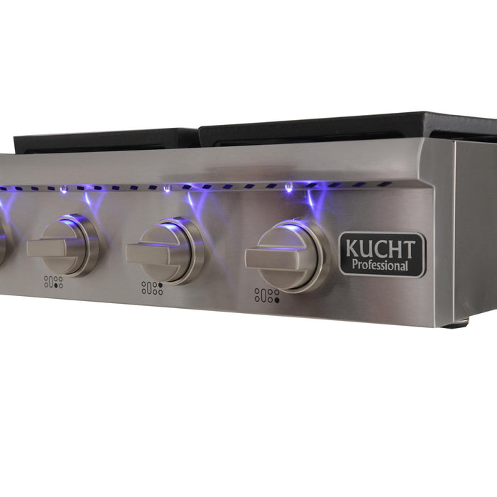 Kucht KRT 481GU Lp Pro Class Gas Range Top in Stainless Steel