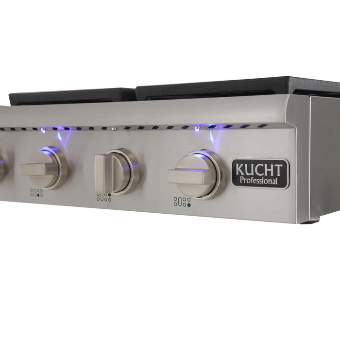 Kucht KRT 481GU Lp Pro Class Gas Range Top in Stainless Steel