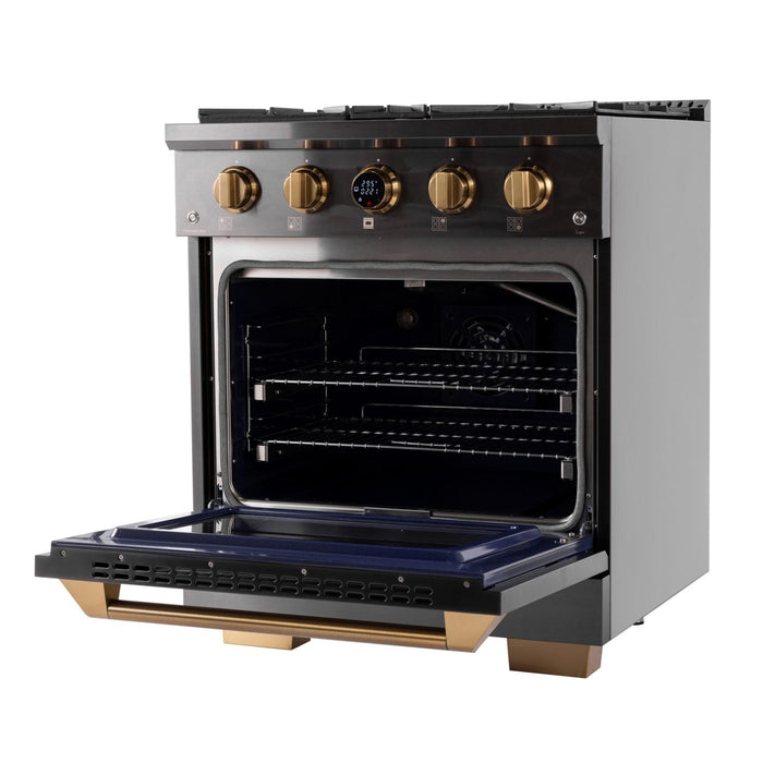 Kucht 304 Lp 30” Pro Class Dual Fuel Range in Dark Titanium Stainless Steel