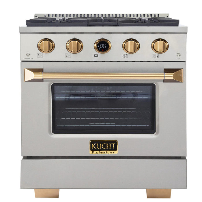 Kucht 30GL Lp 30” Pro Class Dual Fuel Range in Stainless Steel