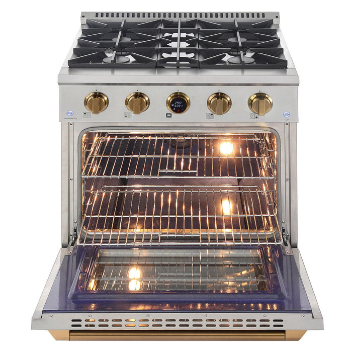 Kucht 30GL Lp 30” Pro Class Dual Fuel Range in Stainless Steel