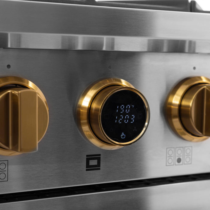 Kucht 36GL 36” Pro Class Dual Fuel Range in Stainless Steel