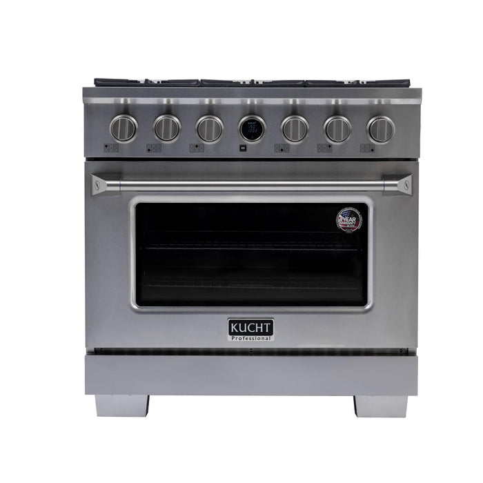 Kucht 36ss 36” Pro Class Dual Fuel Range in Stainless Steel