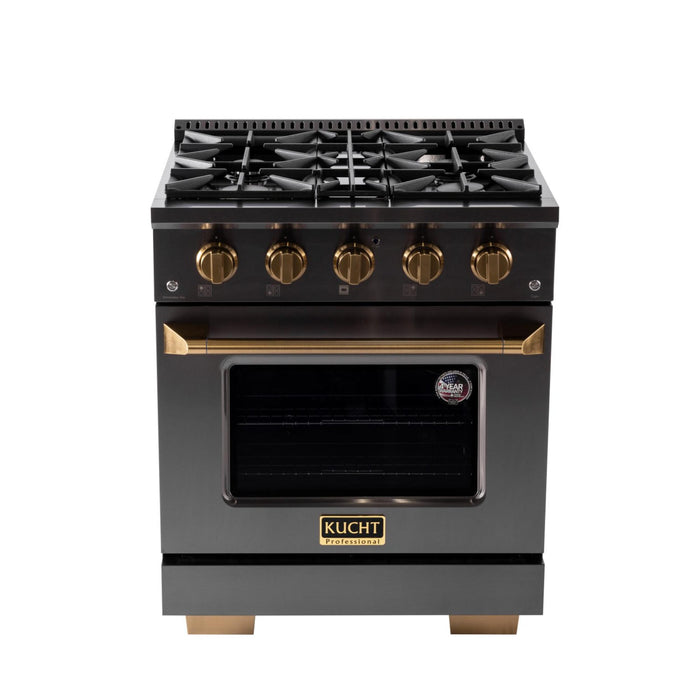 Kucht 303 LP 30" Pro Class Gas Range in Dark Titanium Stainless Steel