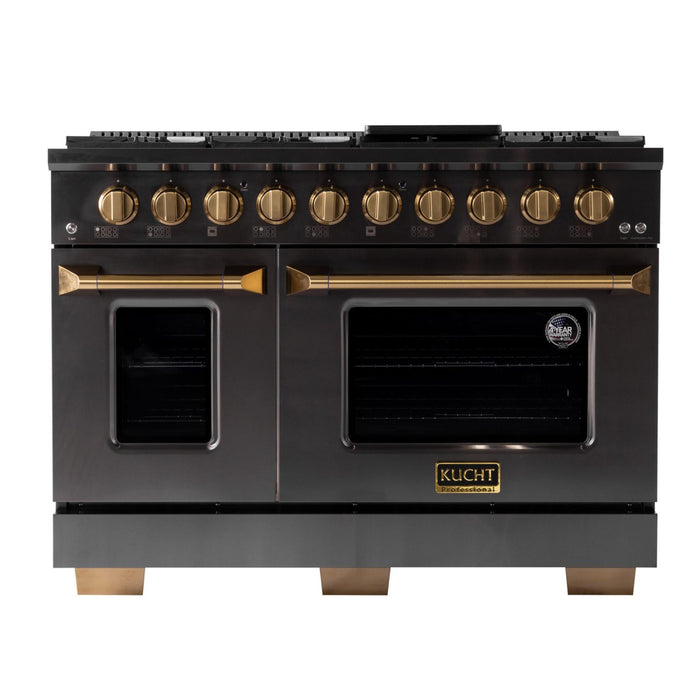 Kucht 483 LP 48" Pro Class Gas Range in Dark Titanium Stainless Steel
