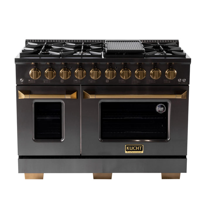 Kucht 483 LP 48" Pro Class Gas Range in Dark Titanium Stainless Steel