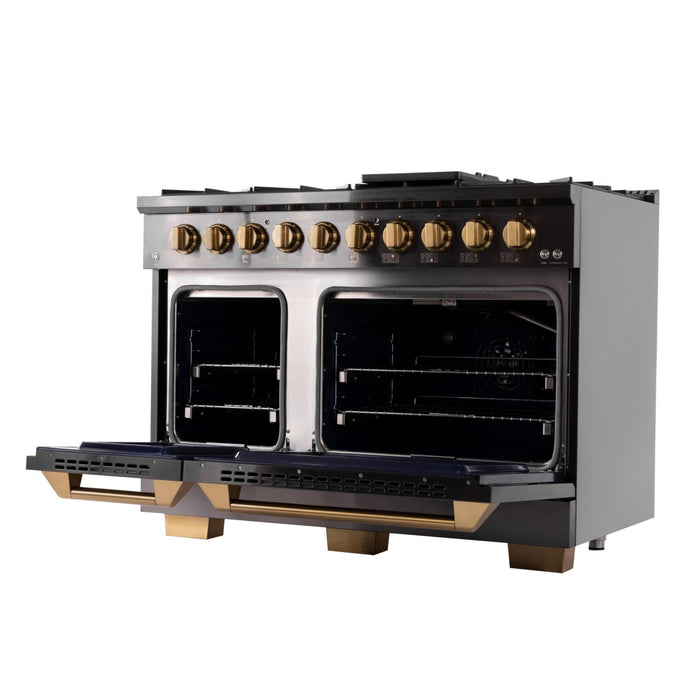 Kucht 483 LP 48" Pro Class Gas Range in Dark Titanium Stainless Steel
