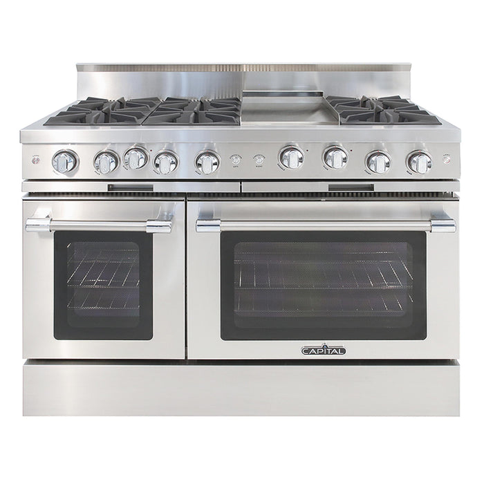 Capital Precision Series 48-Inch 5-25K BTU 6 Burner Double Door Classic Chef Range