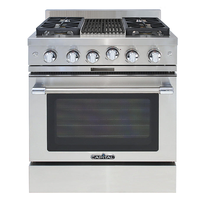 Capital Precision Series 30-Inch High BTU 4 Burners Single Door Classic Chef Range