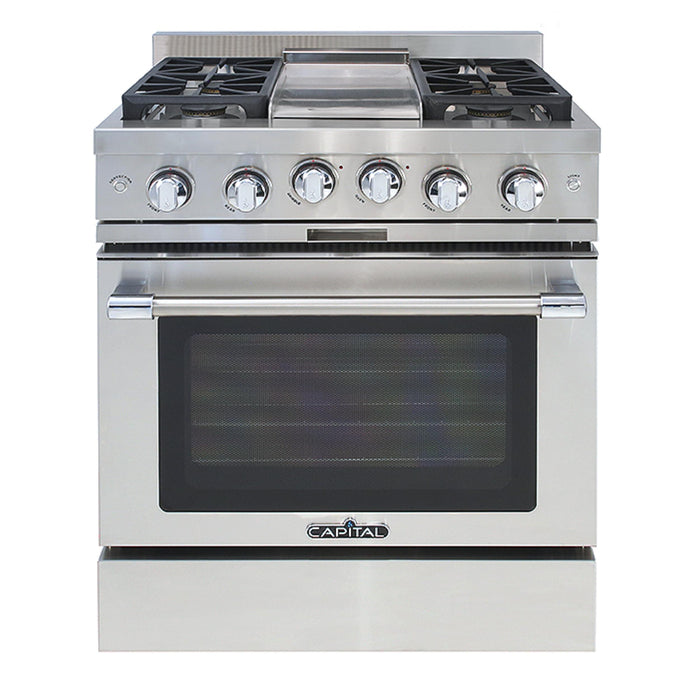 Capital Precision Series 30-Inch High BTU 4 Burners Single Door Classic Chef Range