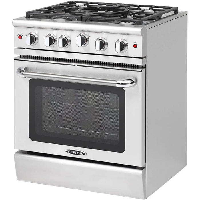 Capital Precision Series 30-Inch High BTU 4 Burners Single Door Classic Chef Range