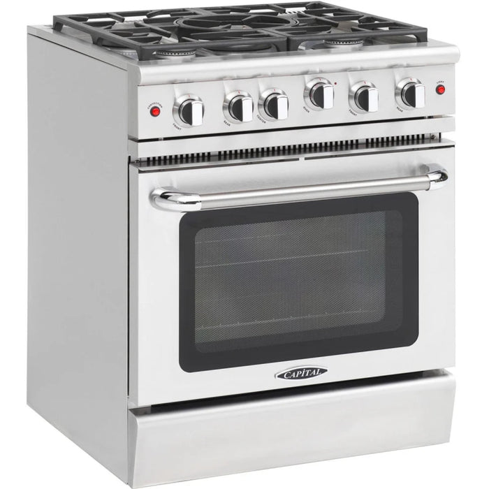 Capital Precision Series 30-Inch High BTU 4 Burners Single Door Classic Chef Range