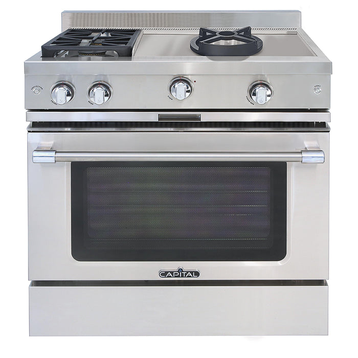 Capital 36-Inch Precision Series Gas Range with 2 Sealed Burners and Wok Burner