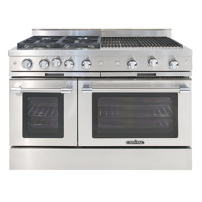 Capital Precision Series 48-Inch High BTU 4 Burner Double Door Classic Chef Range