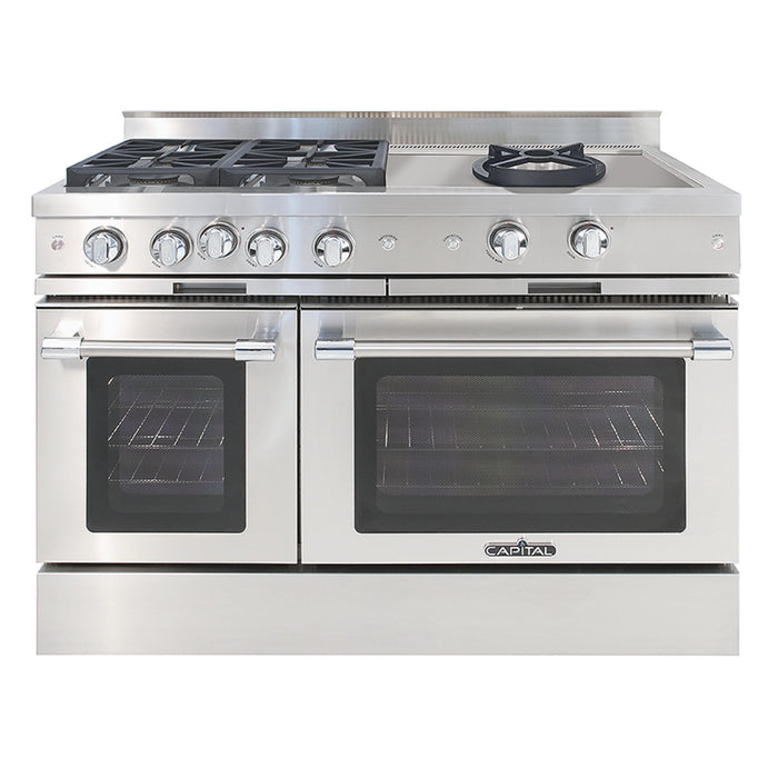 Capital Precision Series 48-Inch High BTU 4 Burner Double Door Classic Chef Range