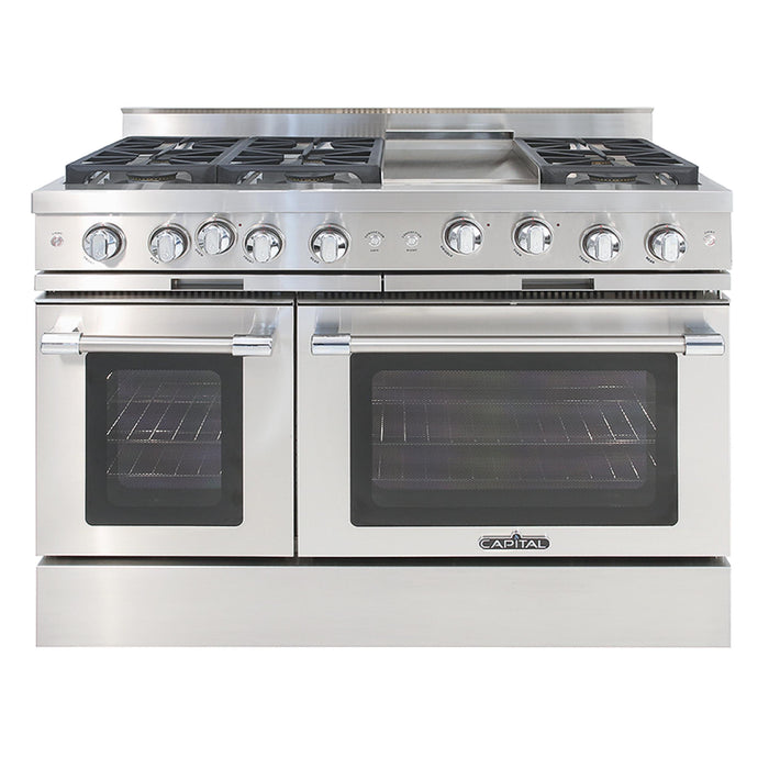 Capital Precision Series 48-Inch High BTU 6 Burner Double Door Classic Chef Range