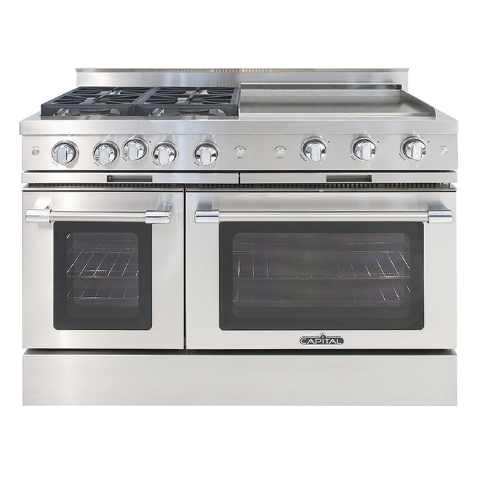 Capital Precision Series 48-Inch High BTU 4 Burner Double Door Classic Chef Range