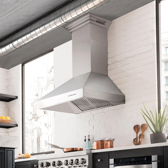 ZLINE 697CRN-BT 400 CFM Professional Wall Mount Range Hood with Built-in CrownSound Bluetooth Speakers