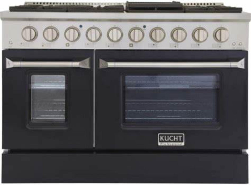 Kucht 482 40” Pro Class Dual Fuel Range in Black Customized Gold