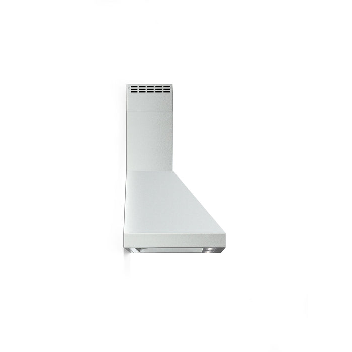 Verona 36-Inch Designer Series Stainless Steel Chimney Wall Mount Range Hood with 600 CFM, 4-Speed Fan, LED Lighting and ETL Listed