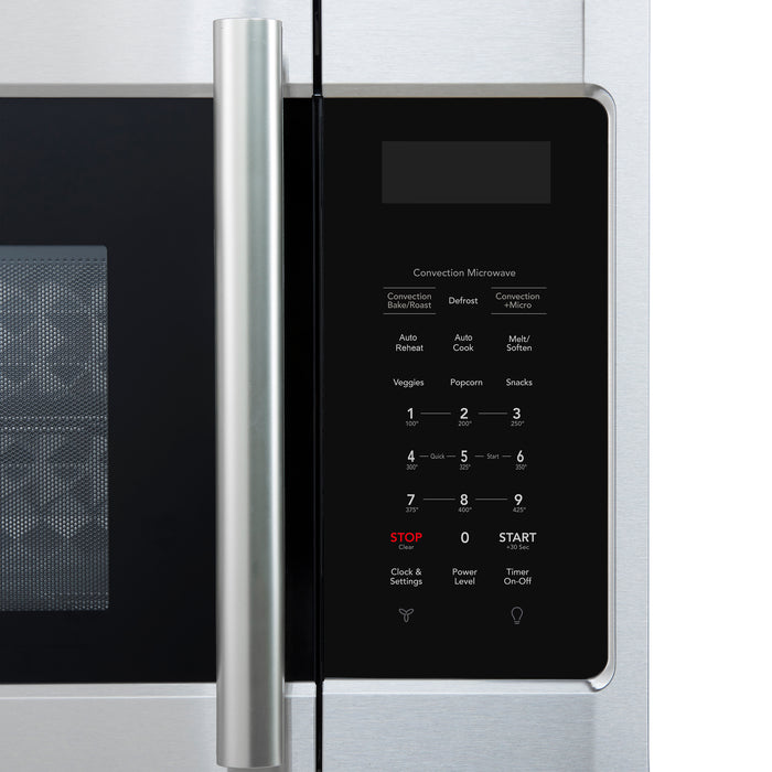 Forno Fornace 30-Inch Over the Range Convection Microwave, Stainless Steel – 1.5 cu.ft, 300 CFM Vent, Touch Control, LED Light