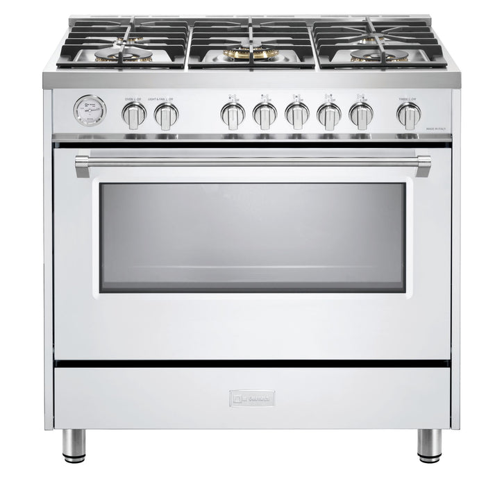 Verona 36-Inch 5.0 Cu. Ft. Colored Designer Series All Gas Range with Five Sealed Brass Burners and Convection Oven