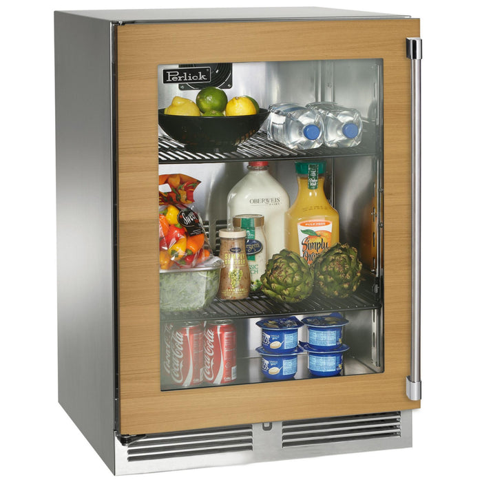 Perlick Signature Series 5.2 cu.ft Indoor Refrigerator. w/ Solid Stainless Door, Hinge Left