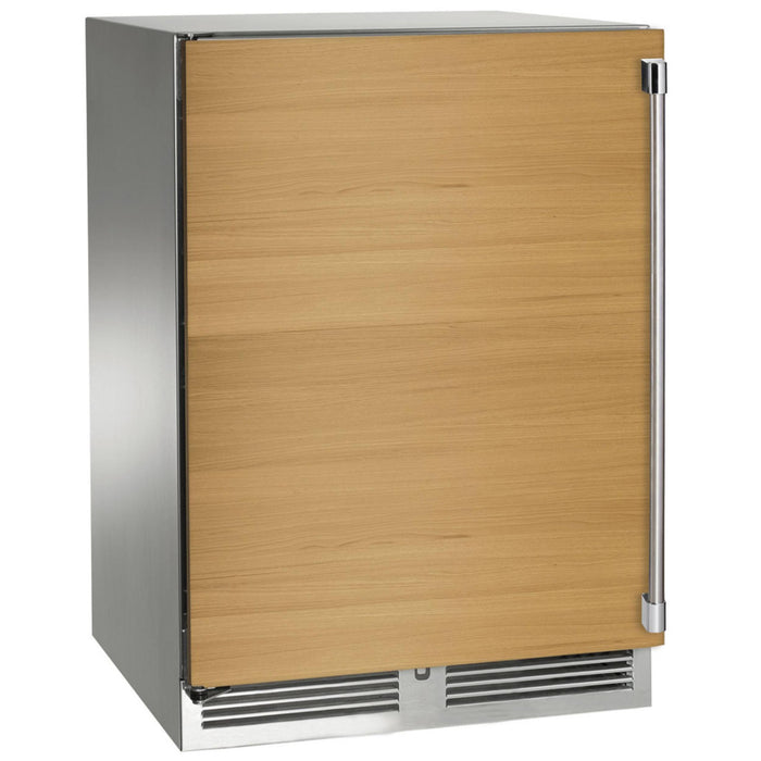 Perlick Signature Series 4.8 cu.ft Indoor Dual-Zone Refrigerator/Wine Reserve with Fully Integrated Panel-Ready Glass Door, Hinge Right, with Lock