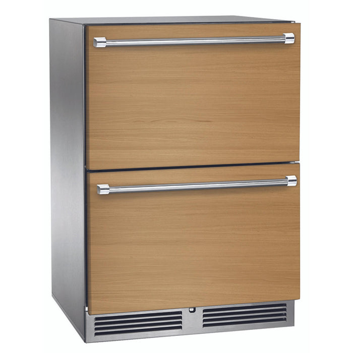 Perlick Signature Series 4.8 cu.ft Indoor Refrigerator, Fully Integrated Panel-Ready Drawers, ADA Height Compliant