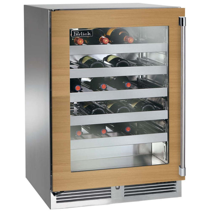 Perlick Signature Series 4.8 cu.ft Indoor Dual-Zone Wine Reserve with Fully Integrated Panel-Ready Glass Door, Right Hinge, and Lock  This keeps the title structure
