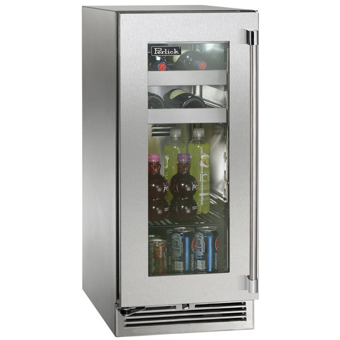 Perlick Signature Series 2.8 cu.ft Indoor Refrigerator w/ Stainless Steel Solid Door, Hinge Left