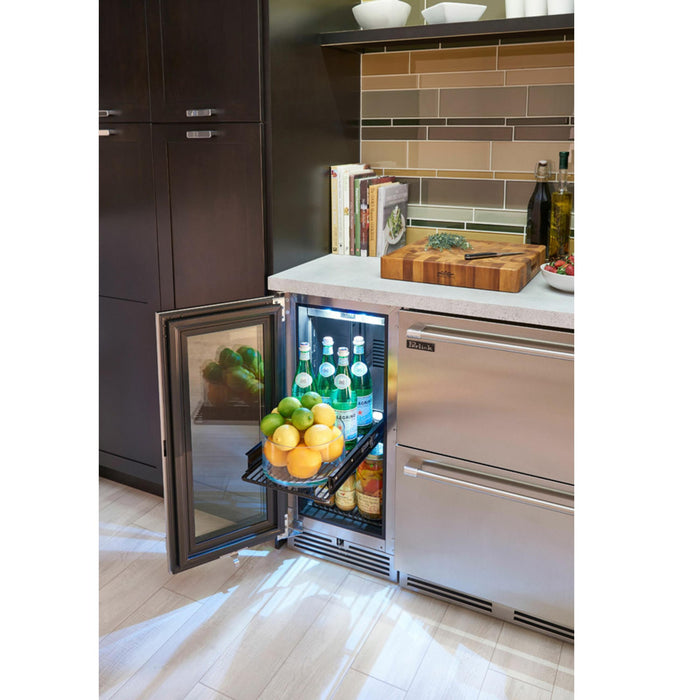 Perlick Signature Series 2.8 cu.ft Indoor Refrigerator w/ Stainless Steel Solid Door, Hinge Left, w/ Lock