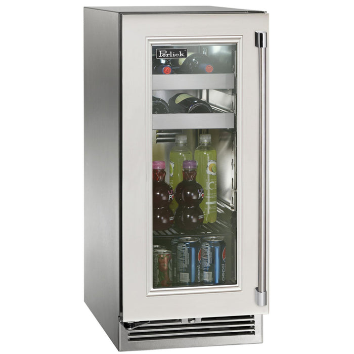 Perlick Signature Series 2.8 cu.ft Indoor Refrigerator w/ Fully Integ. Panel-Ready Glass Door, Hinge Left, w/ Lock