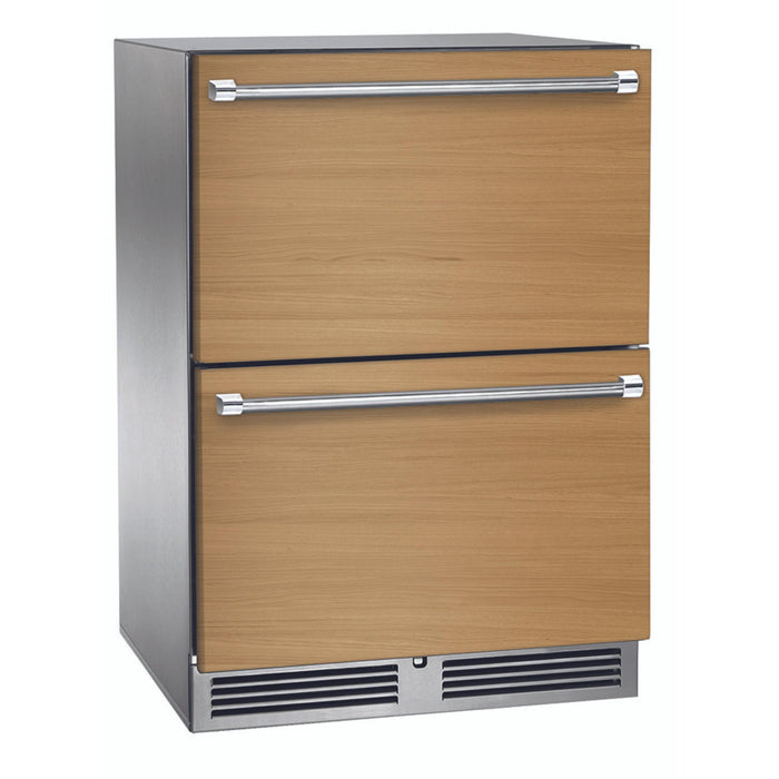 Perlick Signature Series 5.0 cu.ft Indoor Refrigerator, fully integrated. stainless steel solid door, hinge left