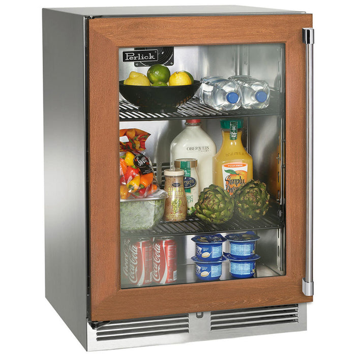 Perlick Signature Series 5.2 cu.ft Indoor Refrigerator w/ stainless steel solid door, hinge left